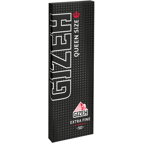 Gizeh Schwarz Queen Size + Tips – 50 Blättchen + 50 Tips – Box mit 26 Heftche