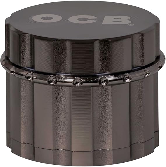 OCB Grinder Diamant Schliff Chrom Gebürstet 50mm 4-teilig Aluminium Schwarz - Jetzt kaufen!