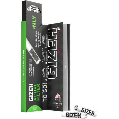 Günstige GIZEH Black King Size Slim mit Aktivkohlefilter online