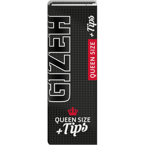Gizeh Schwarz Queen Size – 50 Blättchen + 50 Tips – Box mit 26 Heftchen