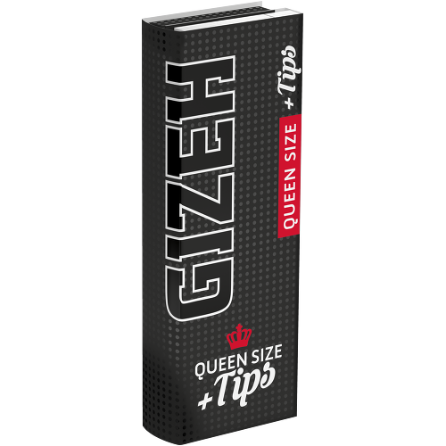 Gizeh Schwarz Queen Size – 50 Blättchen + 50 Tips – Box mit 26 Heftchen