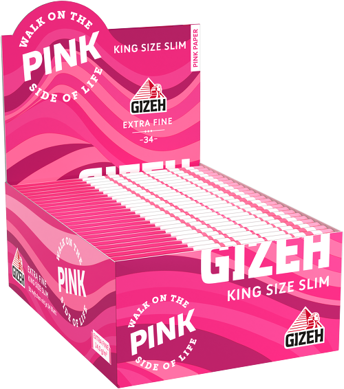 Gizeh Kombi Pack Pink – 16x King Size Slim Heft à 34 Blättchen + 16 Aktivkohlefilter