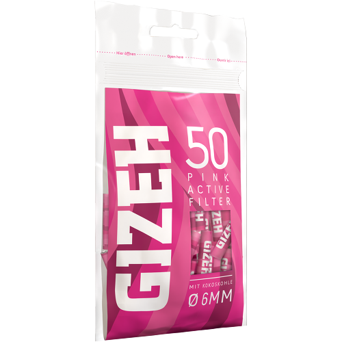 Gizeh Pinke Aktivfilter 6mm - 500 Stück Sparpack - Gizeh Filter