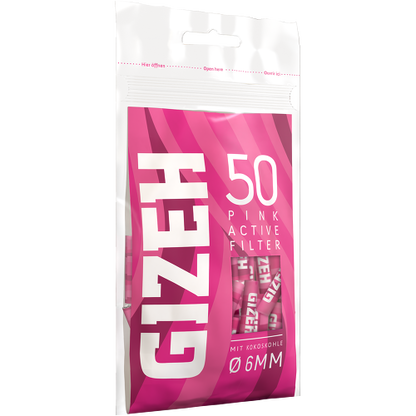 Gizeh Pinke Aktivfilter 6mm - 500 Stück Sparpack - Gizeh Filter