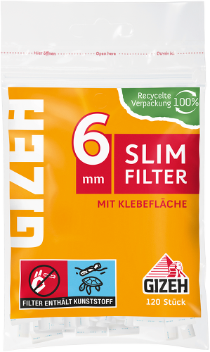Gizeh Slimfilter 6mm mit Klebefläche – 20x120 – Günstig