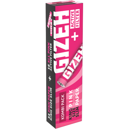 Gizeh Pink King Size Slim with Activated Carbon Filter