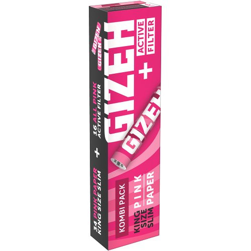 Gizeh Pink King Size Slim with Activated Carbon Filter