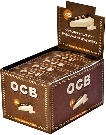 OCB Virgin Slim Filter Tips Ungebleicht 1 Box