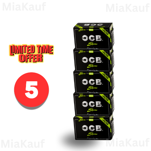 OCB Premium Slim Rolls + Filter Tips 5er Packung bei MiaKauf
